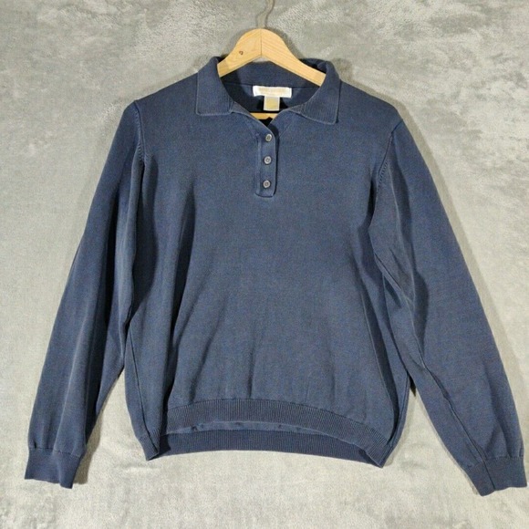Brooks Brothers Other - Brooks Brothers Sweater Mens Large Blue‎ 3 button Collared Classic Vintage